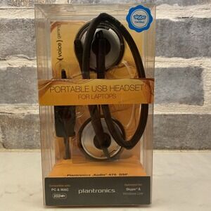 PLANTRONICS AUDIO 476 DSP PORTABLE USB FOLDING HEADSET FOR‎ LAPTOPS